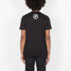 Camiseta de baloncesto de manga corta para hombre con espalda P, color negro y blanco