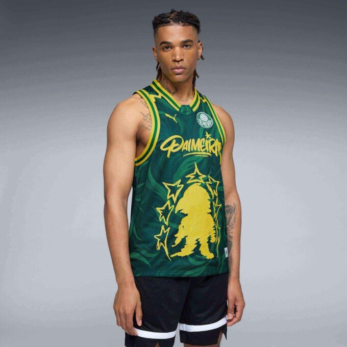 Camiseta de baloncesto HOOPS x SE Palmeiras para hombre Camiseta de baloncesto HOOPS x SE Palmeiras para hombre