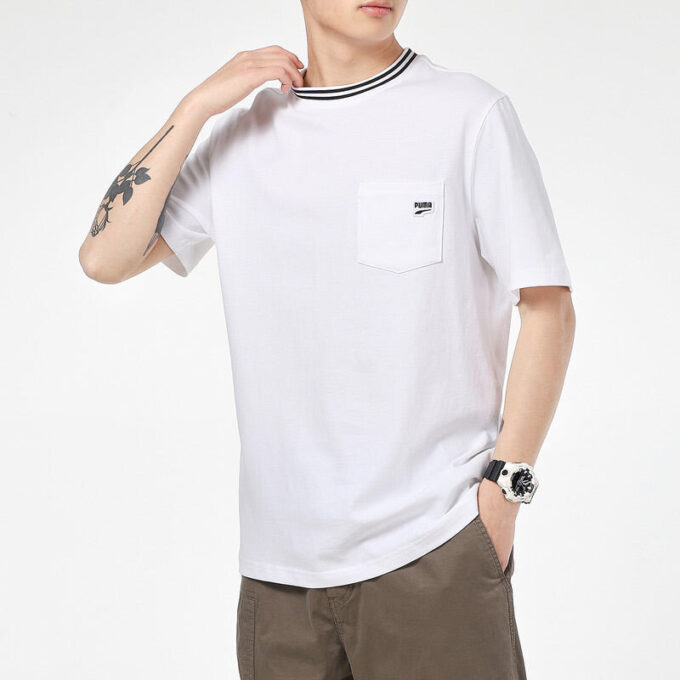 Camiseta de bolsillo Downtown “Blanca y negra”