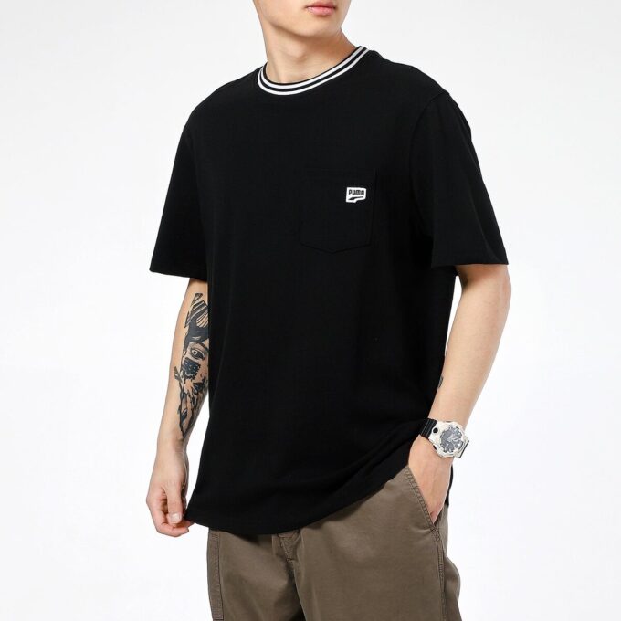 Camiseta de bolsillo Downtown “Negro y blanco”