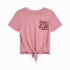 Camiseta de bolsillo para niños pequeños con estampado de animales