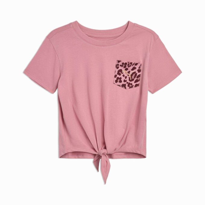 Camiseta de bolsillo para niños pequeños con estampado de animales