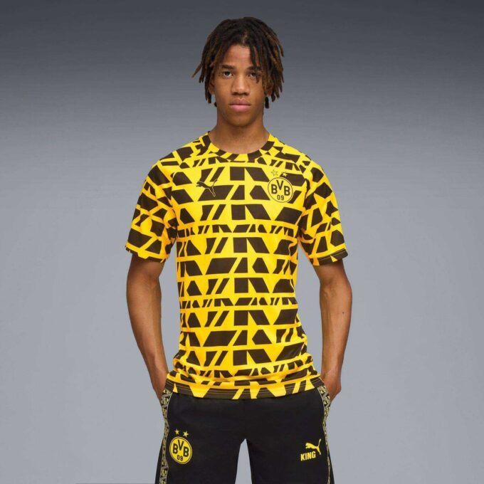 Camiseta de calentamiento de fútbol del BVB para hombre Camiseta de calentamiento de fútbol del BVB para hombre