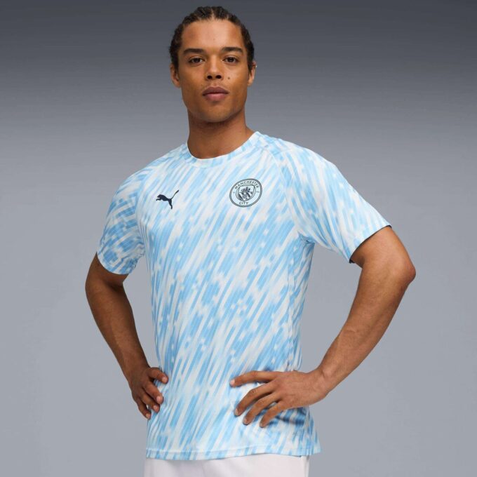 Camiseta de calentamiento de fútbol del Manchester City para hombre Camiseta de calentamiento de fútbol del Manchester City para hombre