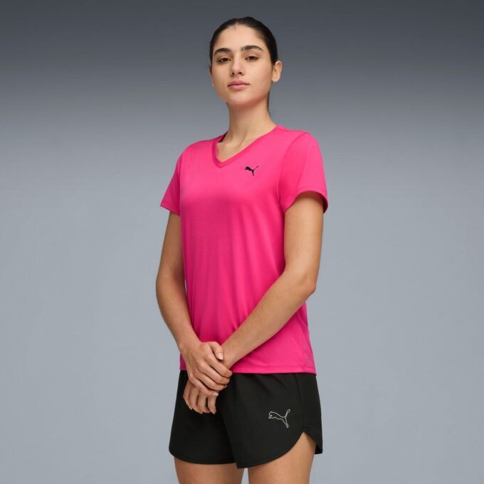 Camiseta de entrenamiento con cuello en V para mujer Train All Day Essentials Camiseta de entrenamiento con cuello en V para mujer Train All Day Essentials