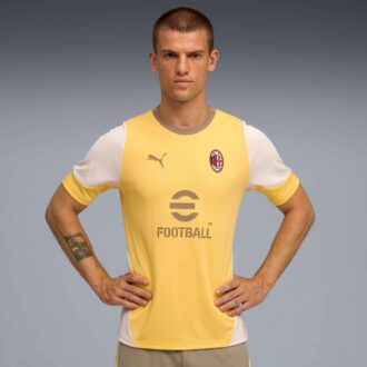 Camiseta de entrenamiento de fútbol de manga larga para hombre del AC Milan