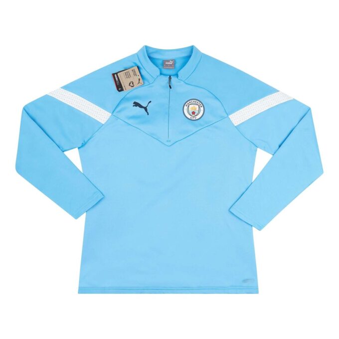 Camiseta de entrenamiento polar Puma con cremallera de 1/4 del Manchester City 2022-23 “Azul cielo”