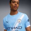 Camiseta de fútbol auténtica de local del Manchester City 25/26 para hombre Camiseta de fútbol auténtica de local del Manchester City 25/26 para hombre