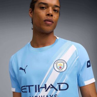 Camiseta de fútbol auténtica de local del Manchester City 25/26 para hombre