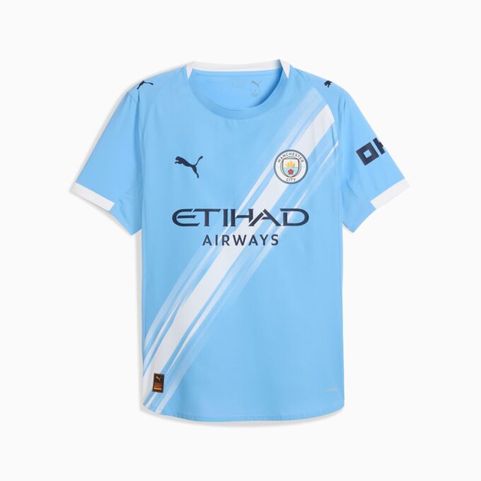 Camiseta de fútbol auténtica de local del Manchester City 25/26 para hombre Camiseta de fútbol auténtica de local del Manchester City 25/26 para hombre