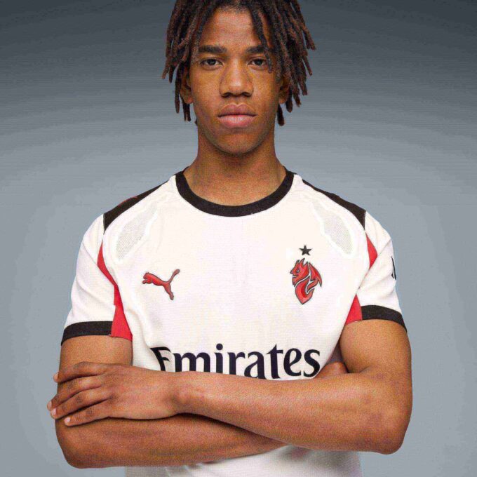 Camiseta de fútbol auténtica de visitante del AC Milan 25/26 para hombre Camiseta de fútbol auténtica de visitante del AC Milan 25/26 para hombre