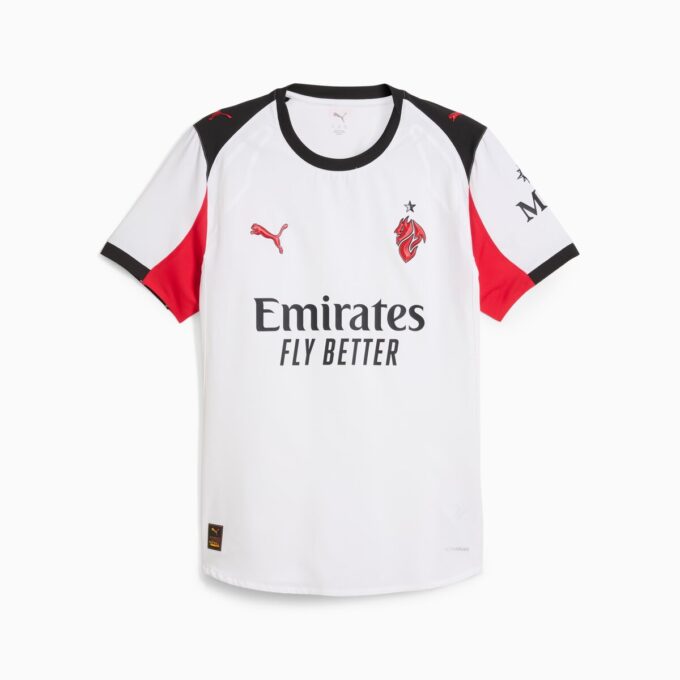 Camiseta de fútbol auténtica de visitante del AC Milan 25/26 para hombre Camiseta de fútbol auténtica de visitante del AC Milan 25/26 para hombre