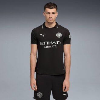 Camiseta de fútbol auténtica de visitante del Manchester City 25/26 para hombre