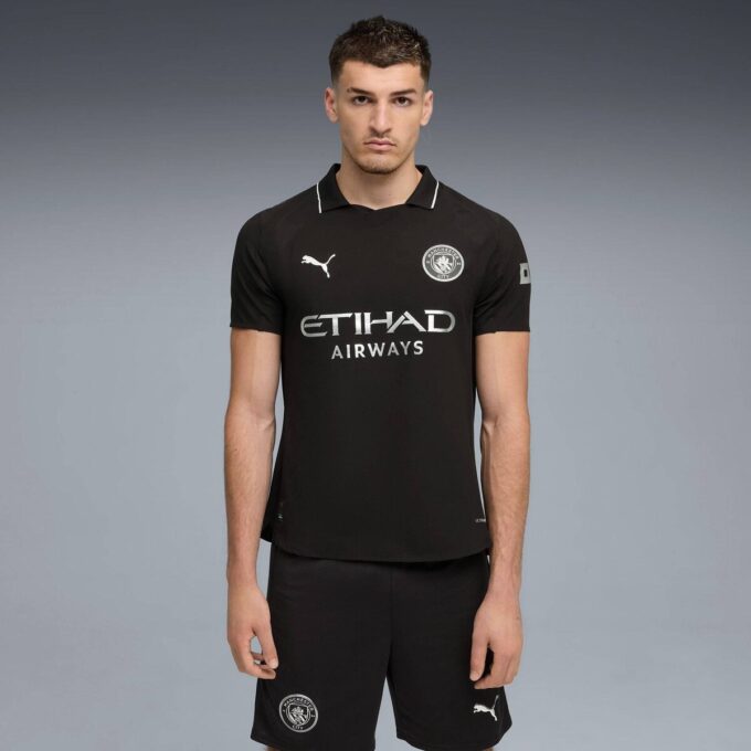 Camiseta de fútbol auténtica de visitante del Manchester City 25/26 para hombre Camiseta de fútbol auténtica de visitante del Manchester City 25/26 para hombre