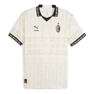 Camiseta de fútbol auténtica PUMA x PLEASURES del AC Milan en beige