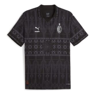 Camiseta de fútbol auténtica PUMA x PLEASURES del AC Milan “Negra”