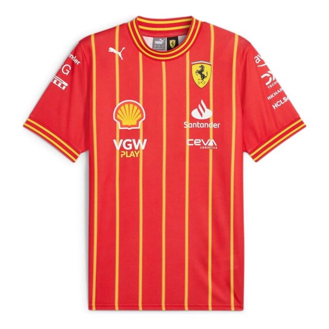 Camiseta de fútbol del equipo Scuderia Ferrari “Leclerc”