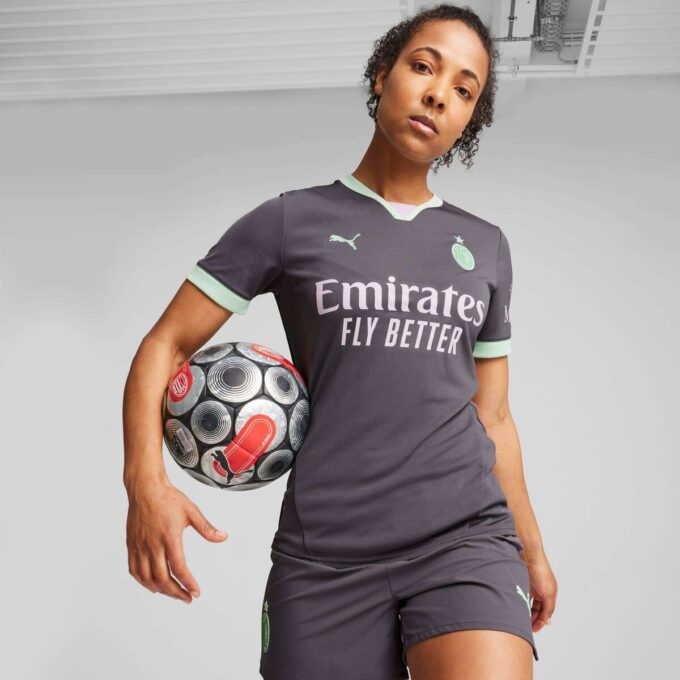 Camiseta de fútbol femenina de tercera equipación del AC Milan 24/25 Camiseta de fútbol femenina de tercera equipación del AC Milan 24/25