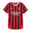 Camiseta de fútbol local auténtica del AC Milan 24/25 “Rojo y negro”