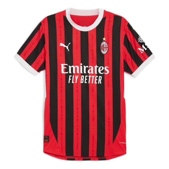 Camiseta de fútbol local auténtica del AC Milan 24/25 “Rojo y negro”