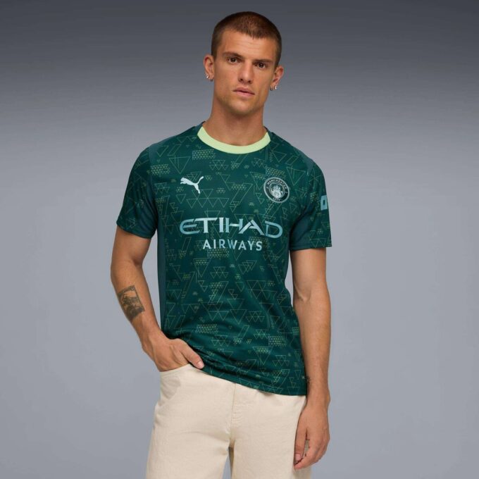 Camiseta de fútbol réplica de la cuarta equipación del Manchester City 25/26 para hombre Camiseta de fútbol réplica de la cuarta equipación del Manchester City 25/26 para hombre
