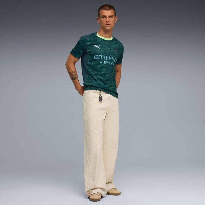 Camiseta de fútbol réplica de la cuarta equipación del Manchester City 25/26 para hombre Camiseta de fútbol réplica de la cuarta equipación del Manchester City 25/26 para hombre