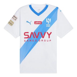 Camiseta de fútbol réplica de Neymar Jr. de visitante del Al Hilal SFC “Blanca”