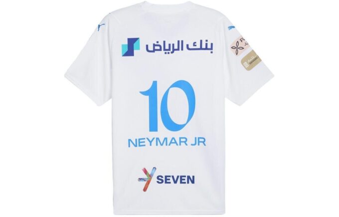 Camiseta de fútbol réplica de Neymar Jr. de visitante del Al Hilal SFC “Blanca”