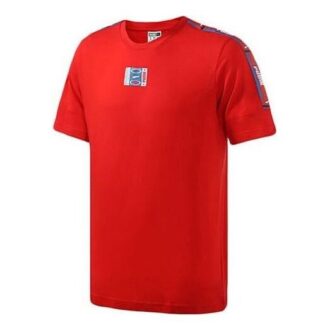 Camiseta de manga corta con cinta retro de los 90 “Roja”