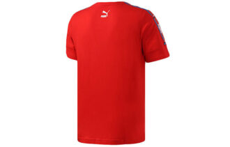 Camiseta de manga corta con cinta retro de los 90 “Roja”
