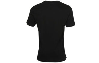 Camiseta de manga corta con estampado de logotipo de caja gráfica para hombre, color negro