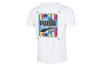 Camiseta de manga corta con estampado fotográfico de grafiti “Blanco, azul y rojo”