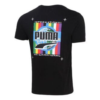 Camiseta de manga corta con estampado fotográfico de grafiti “Negro, azul y rojo”