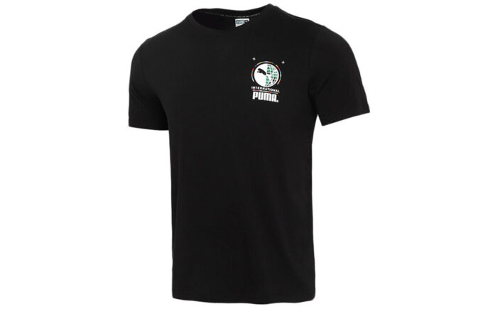 Camiseta de manga corta con estampado fotográfico de grafiti “Negro, azul y rojo”