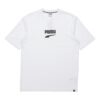 Camiseta de manga corta con logo clásico del centro de la ciudad para hombre, blanca