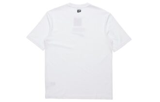 Camiseta de manga corta con logo clásico del centro de la ciudad para hombre, blanca