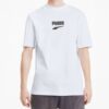 Camiseta de manga corta con logo clásico del centro de la ciudad para hombre, blanca