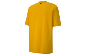 Camiseta de manga corta con logo clásico del centro de la ciudad para hombre, color dorado
