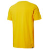 Camiseta de manga corta de algodón con estampado de letras y logotipo en amarillo