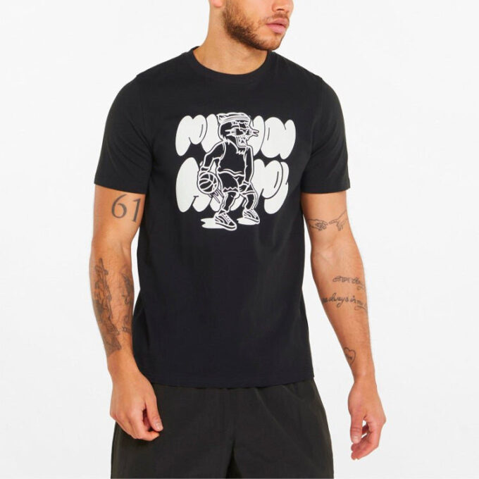 Camiseta de manga corta de baloncesto Qualifier “Negro y blanco”