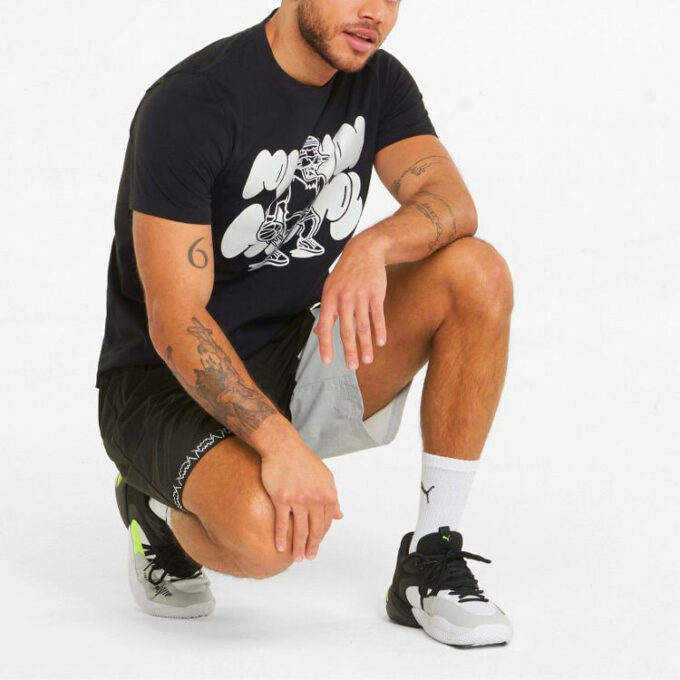 Camiseta de manga corta de baloncesto Qualifier “Negro y blanco”