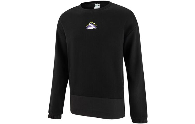 Camiseta de manga larga de montaña para acampada deportiva (negra)