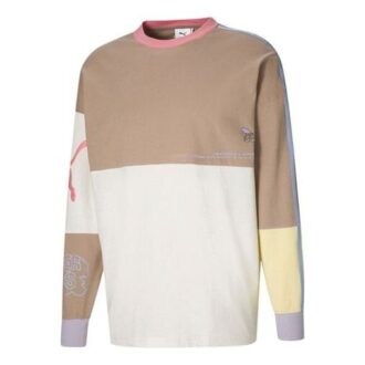 Camiseta de manga larga PUMA x KS LS TEE en blanco cremoso