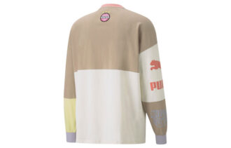 Camiseta de manga larga PUMA x KS LS TEE en blanco cremoso