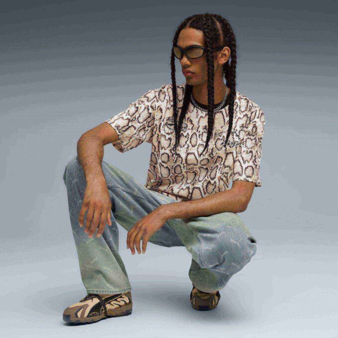 Camiseta de piel de serpiente para hombre de A$AP ROCKY x PUMA Camiseta de piel de serpiente para hombre de A$AP ROCKY x PUMA