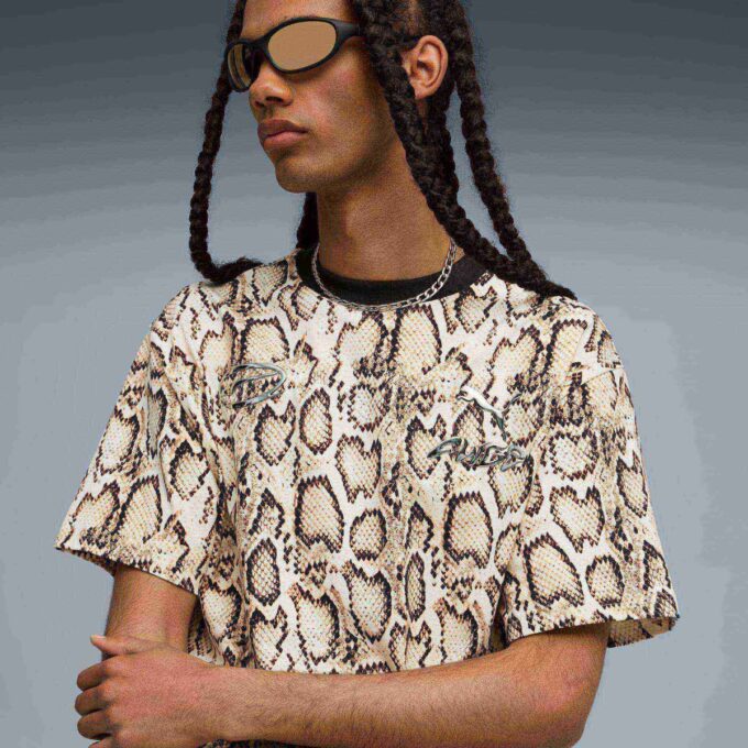 Camiseta de piel de serpiente para hombre de A$AP ROCKY x PUMA Camiseta de piel de serpiente para hombre de A$AP ROCKY x PUMA
