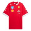 Camiseta de piloto extragrande PUMA x Scuderia Ferrari 2025, réplica, color cereza oscuro
