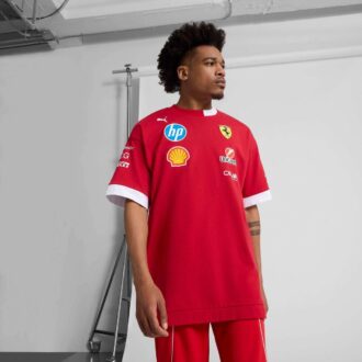 Camiseta de piloto para hombre réplica de la Scuderia Ferrari 2025