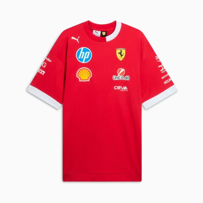 Camiseta de piloto para hombre réplica de la Scuderia Ferrari 2025 Camiseta de piloto para hombre réplica de la Scuderia Ferrari 2025