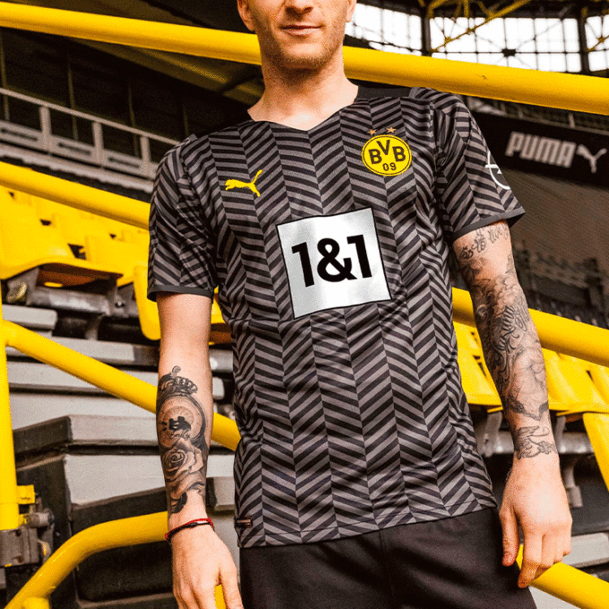 Camiseta de visitante del BVB Borussia Dortmund 21/22 “Negra”
